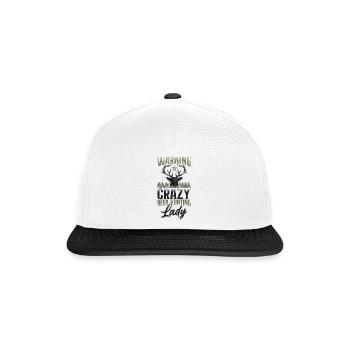 Buck Deer Hunting Hunter Girl - Snapback Cap - Weiß/Schwarz - Vorne
