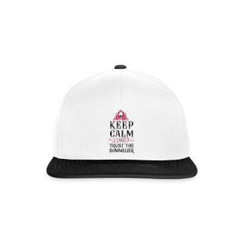 Sommelier Wine Drinking Tasting - Snapback Cap - Weiß/Schwarz - Vorne