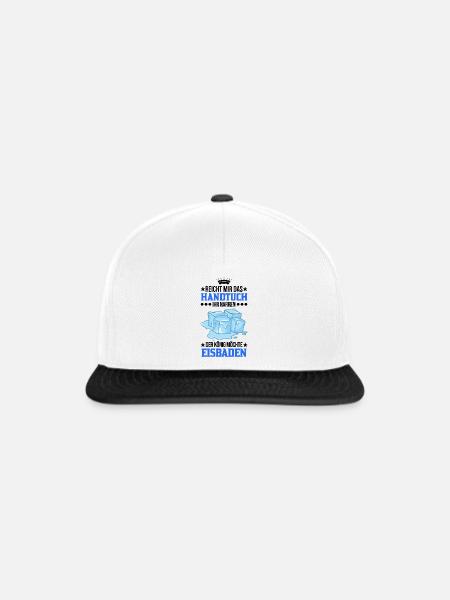 Eisbad König Eisbaden Eisschwimmer - Snapback Cap - Weiß/Schwarz