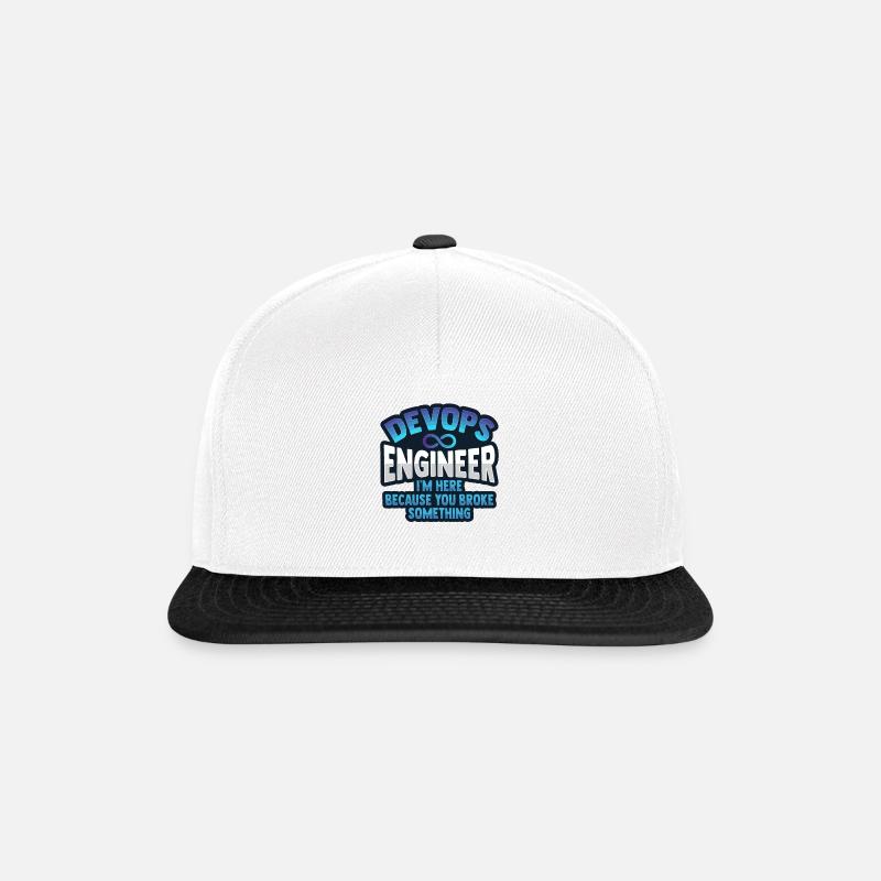 Sys-Admin Developer Devops Engineer - Snapback Cap - white/black