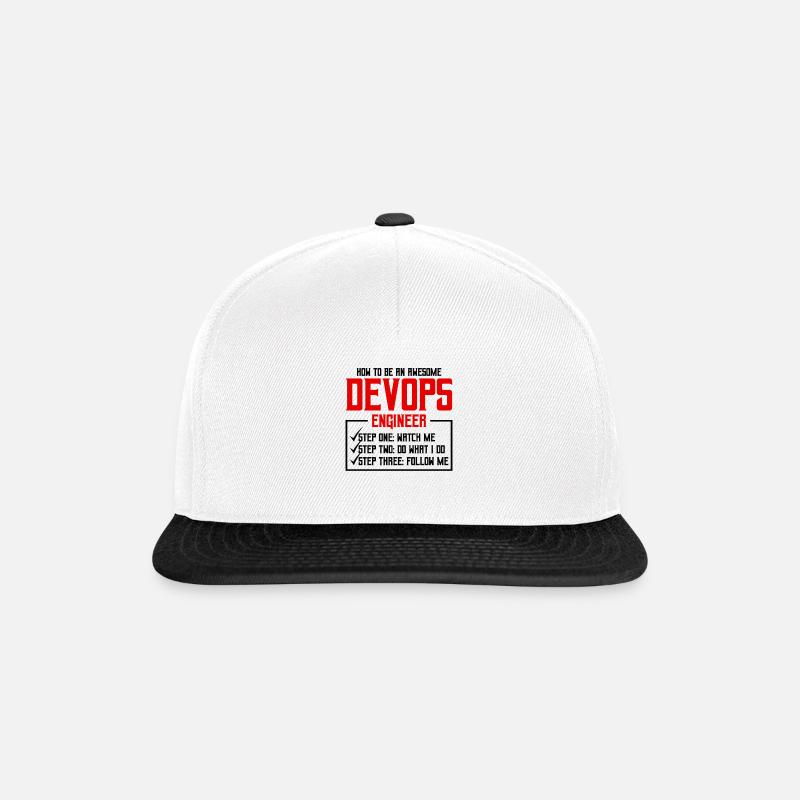 Cloud-Administrator Cloud-Devops - Snapback Cap - Weiß/Schwarz