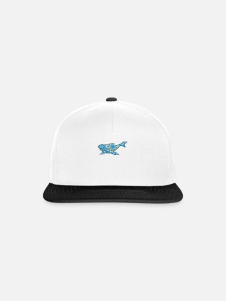 Mandala Wal Geometrisches Muster Kunst - Snapback Cap - Weiß/Schwarz