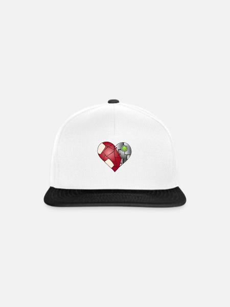 Biopunk-Herz Biopunk-Ästhetik - Snapback Cap - Weiß/Schwarz