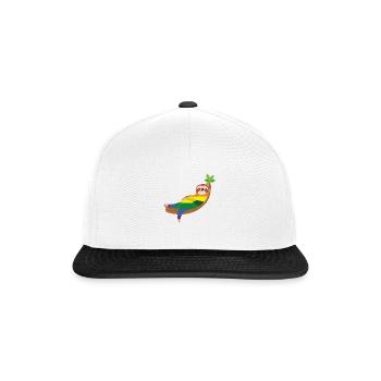 Sloth Rainbow Gay LGBTQ - Casquette snapback - blanc/noir - Devant