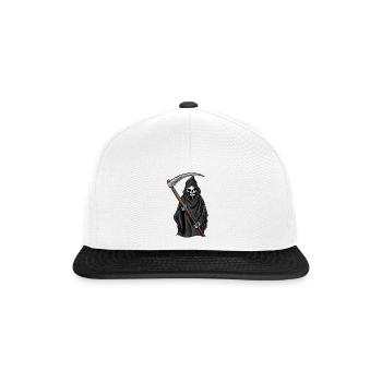 Squelette - Casquette snapback - blanc/noir - Devant