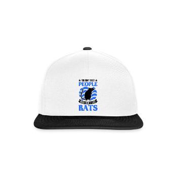 Rat Gift Domestic Rat Rat Owner - Snapback Cap - white/black - Front