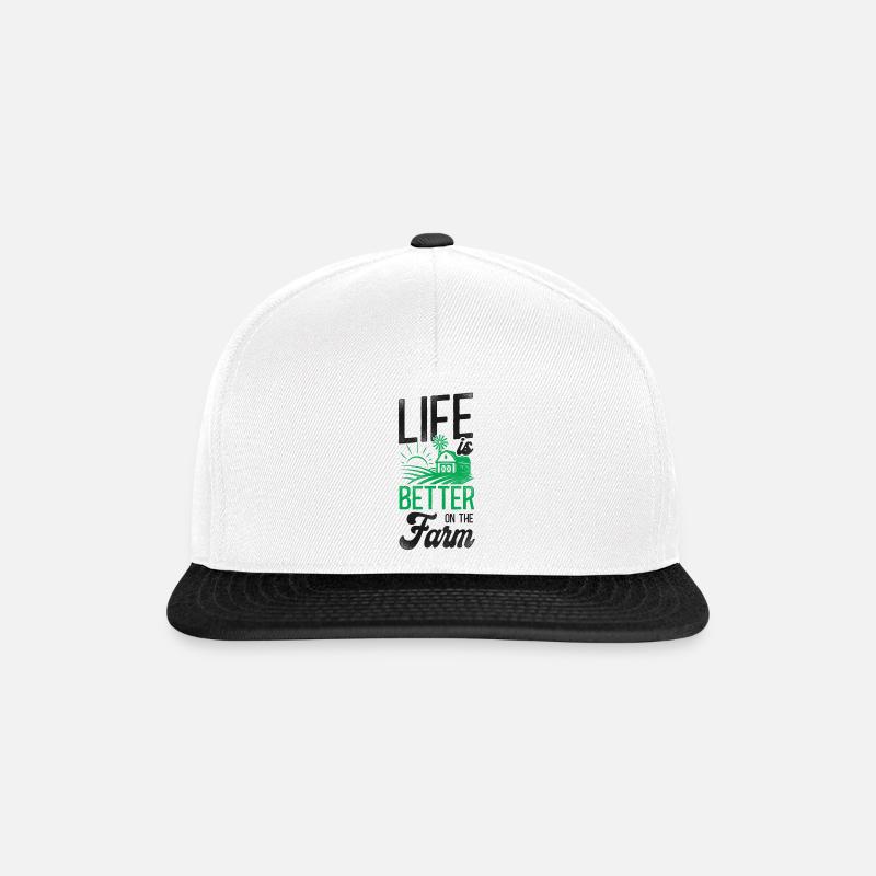Farming Farmer Tractor Vintage - Snapback Cap - Weiß/Schwarz