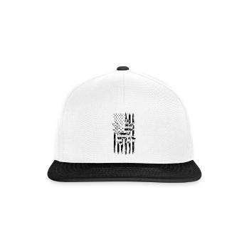 Axolotl Drapeau américain Axolotl Kawaii Axolotl - Casquette snapback - blanc/noir - Devant