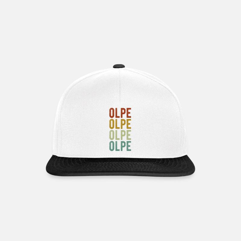 Olpe Stadt Retro Vintage - Snapback Cap - Weiß/Schwarz
