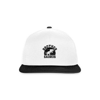 Frère Saurus Frère Dino Frère Dinosaure - Frère - Casquette snapback - blanc/noir - Devant