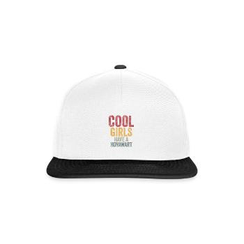 Les filles cool ont un hovawart - Casquette snapback - blanc/noir - Devant