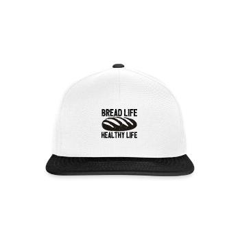 Funny bread baker - Snapback Cap - white/black - Front
