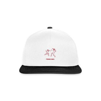 Fecht-Outfit für Martial-Arts-Kämpfer - Snapback Cap - Weiß/Schwarz - Vorne