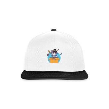 Trumpet Player Cat Jazz - Snapback Cap - white/black - Front
