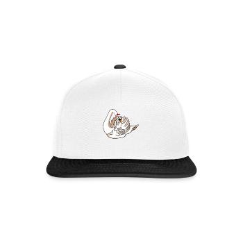 Schwan Weihnachtsmann - Snapback Cap - Weiß/Schwarz - Vorne