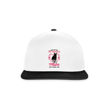 Malinois Mom Mechelse Herder Belgischer Malinois - Snapback Cap - Weiß/Schwarz - Vorne
