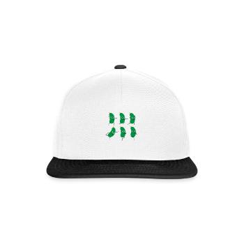 Yoga Légume Namaste Zen Yogi Concombre - Casquette snapback - blanc/noir - Devant