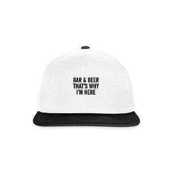 Lustiger Stabhochsprung Stabhochsprung - Snapback Cap - Weiß/Schwarz - Vorne