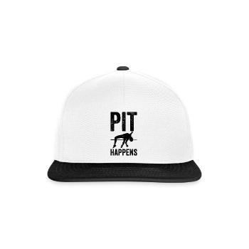 Lustiger Stabhochsprung Stabhochsprung - Snapback Cap - Weiß/Schwarz - Vorne