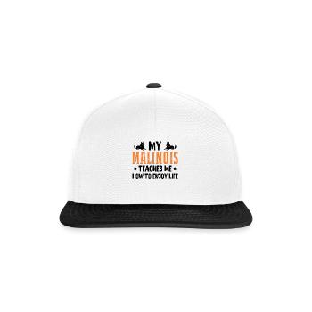 Malinois Belgian Shepherd Mechelse Herder - Snapback Cap - white/black - Front
