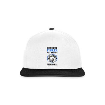 A life without Tinker is possible But pointless - Snapback Cap - white/black - Front