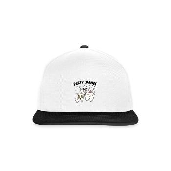 Party-Enamel for a dental technician couple - Snapback Cap - white/black - Front