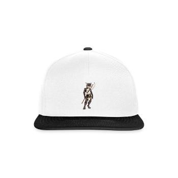 Furry Fandom Fursuits Fuchs - Snapback Cap - Weiß/Schwarz - Vorne