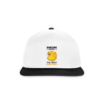 Rubber Duck Gift Squeaky Duck Bathing Duck - Snapback Cap - white/black - Front