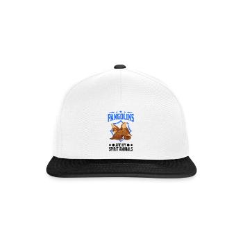 Pangolin Spirit Animal Schuppentier - Casquette snapback - blanc/noir - Devant