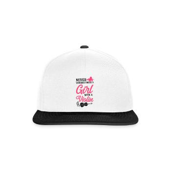 Violoniste Violoniste Fille Jamais - Casquette snapback - blanc/noir - Devant