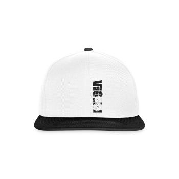 Violin Violinist Vintage Violin - Snapback Cap - Weiß/Schwarz - Vorne