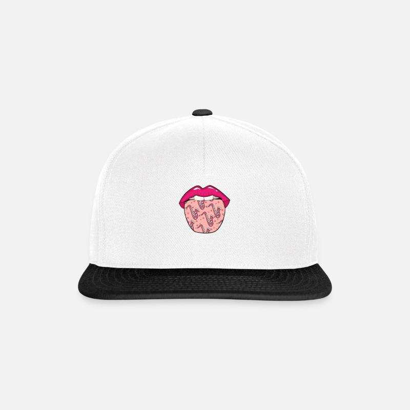 Saxophone Saxophone Lèvres - Casquette snapback - blanc/noir