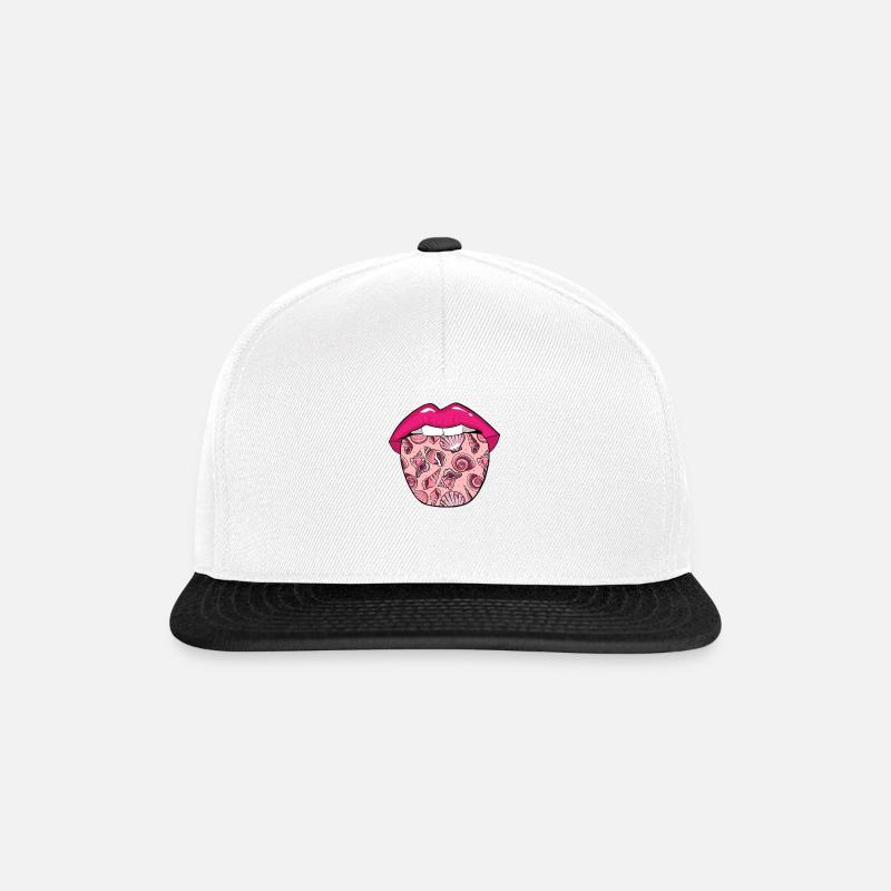 Shell tongue - Snapback Cap - white/black