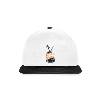 Violin Violinist Pun Vintage - Snapback Cap - white/black - Front