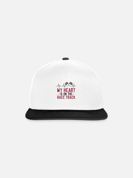 Drag Racing Race Car Girlfriend - Snapback Cap - Weiß/Schwarz