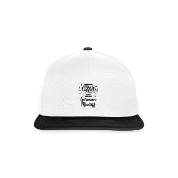 Deutsche Dogge - Snapback Cap - Weiß/Schwarz - Vorne