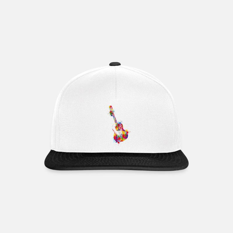 Splash Gitarre - Snapback Cap - Weiß/Schwarz