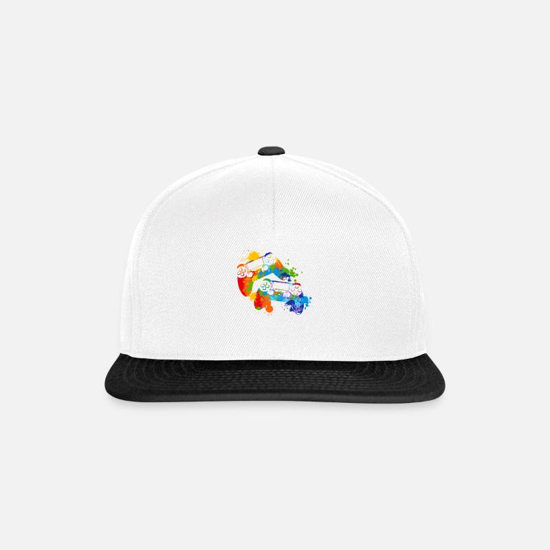 Splash Video Game Console Controller Gaming - Snapback Cap - Weiß/Schwarz