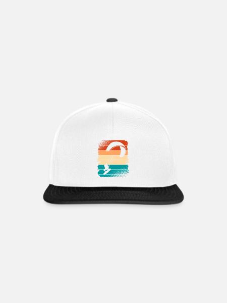 Kitesurfer Kiteboard Kitesurfen Kitesurf - Snapback Cap - Weiß/Schwarz