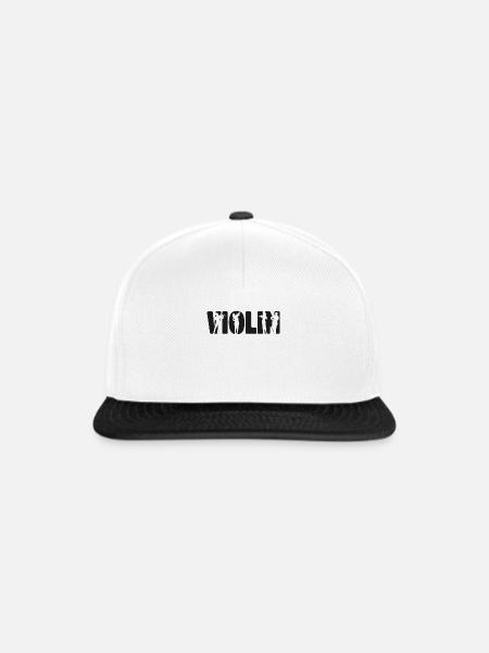Violin Violinist Violin - Snapback Cap - Weiß/Schwarz