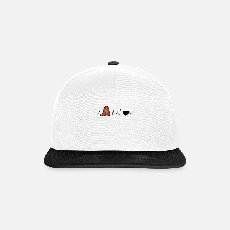 Schnabeltier Herzschlag - Snapback Cap - Weiß/Schwarz
