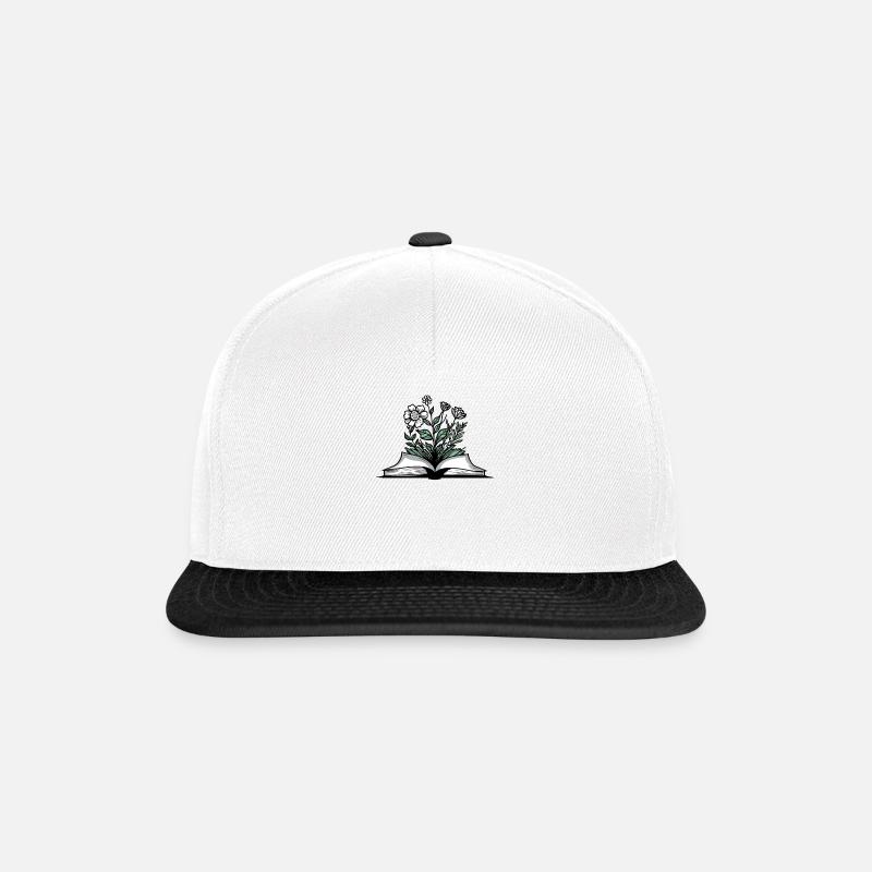 Livre Rat de bibliothèque Rat de bibliothèque Fleurs - Casquette snapback - blanc/noir