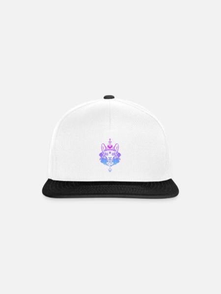Kawaii Pastell Goth Katze - Snapback Cap - Weiß/Schwarz