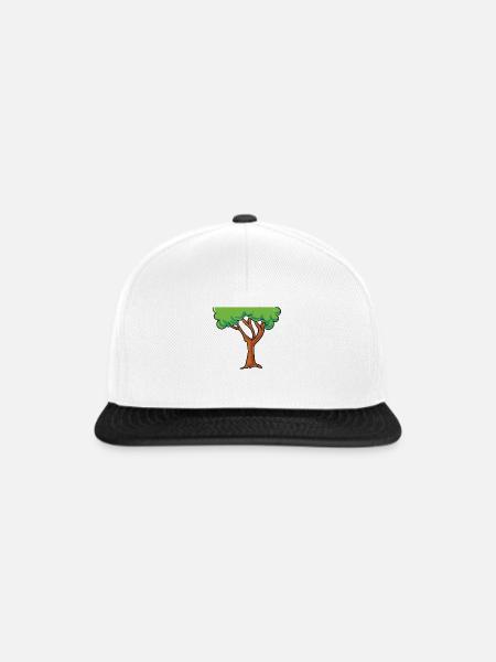 Baum-Kostüm - Snapback Cap - Weiß/Schwarz