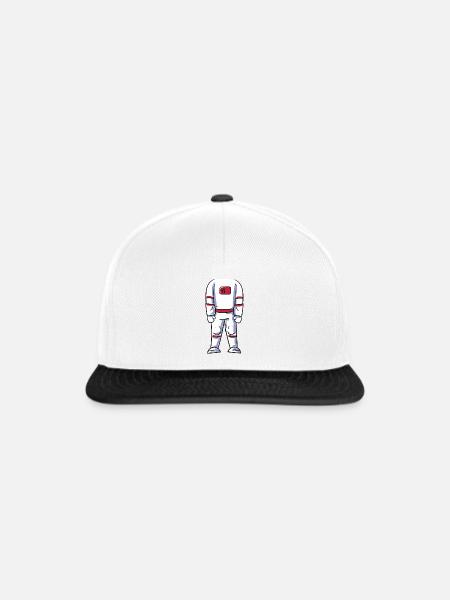 Astronaut Kostüm - Snapback Cap - Weiß/Schwarz