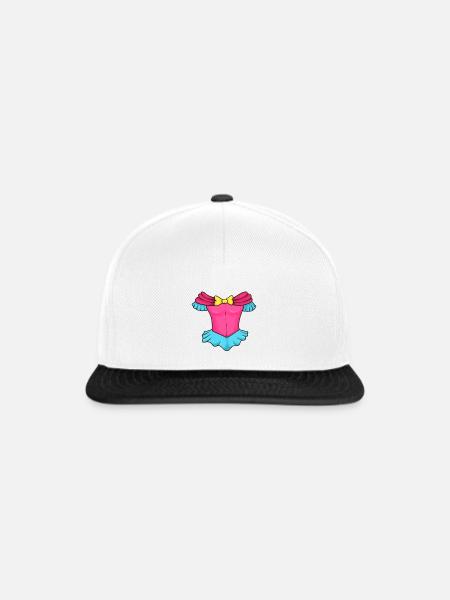 Prinzessin Kostüm - Snapback Cap - Weiß/Schwarz