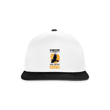 Crow Gift Raven Crow - Snapback Cap - white/black - Front