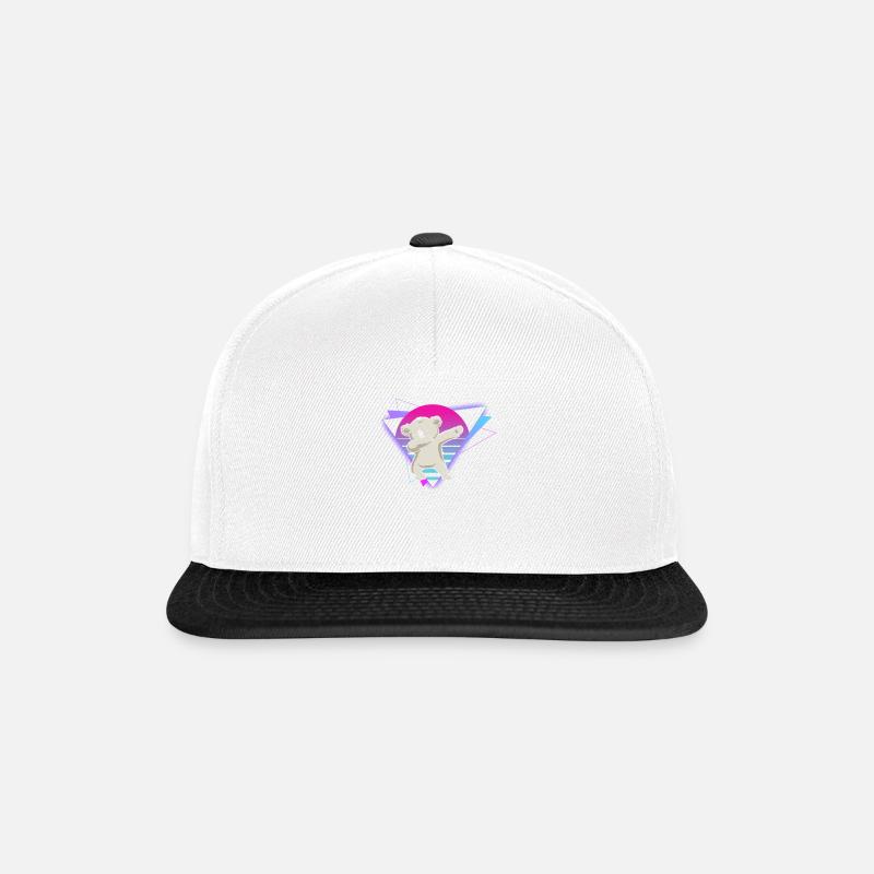 Vaporwave Koala - Snapback Cap - Weiß/Schwarz