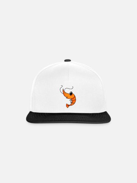 Garnele Garnelen - Snapback Cap - Weiß/Schwarz