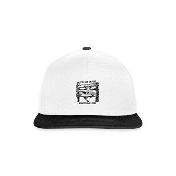 Its Fine Im Fine Everything Is Fine Kuh - Snapback Cap - Weiß/Schwarz - Vorne